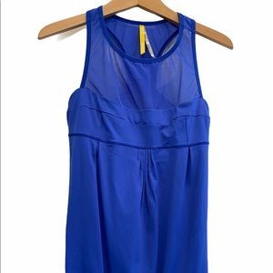 2/$25 LOLE Tank Top Blue Mesh Size Medium EUC
